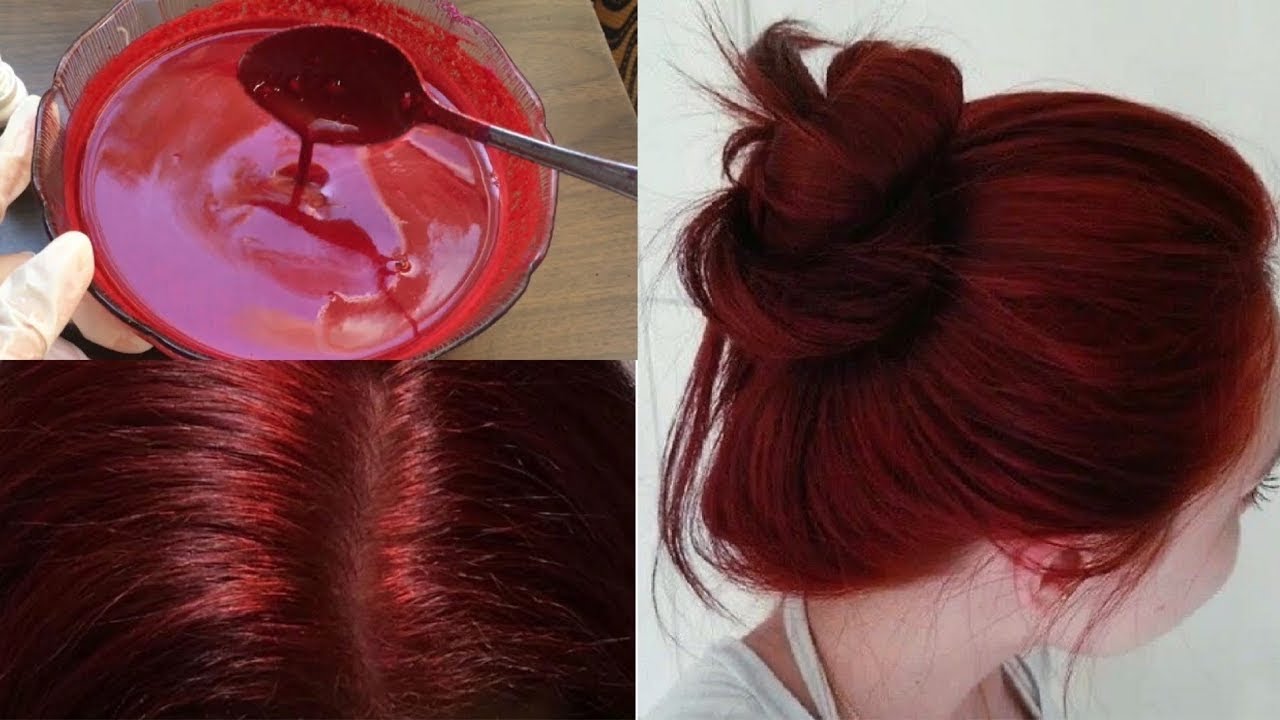 صبغ الشعر أحمر طبيعياً