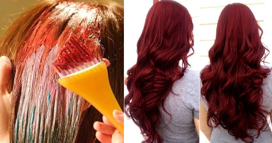 طريقة صبغ الشعر بالكركدية للحصول على اللون الأحمر العنابي مع تغطية كاملة للشيب