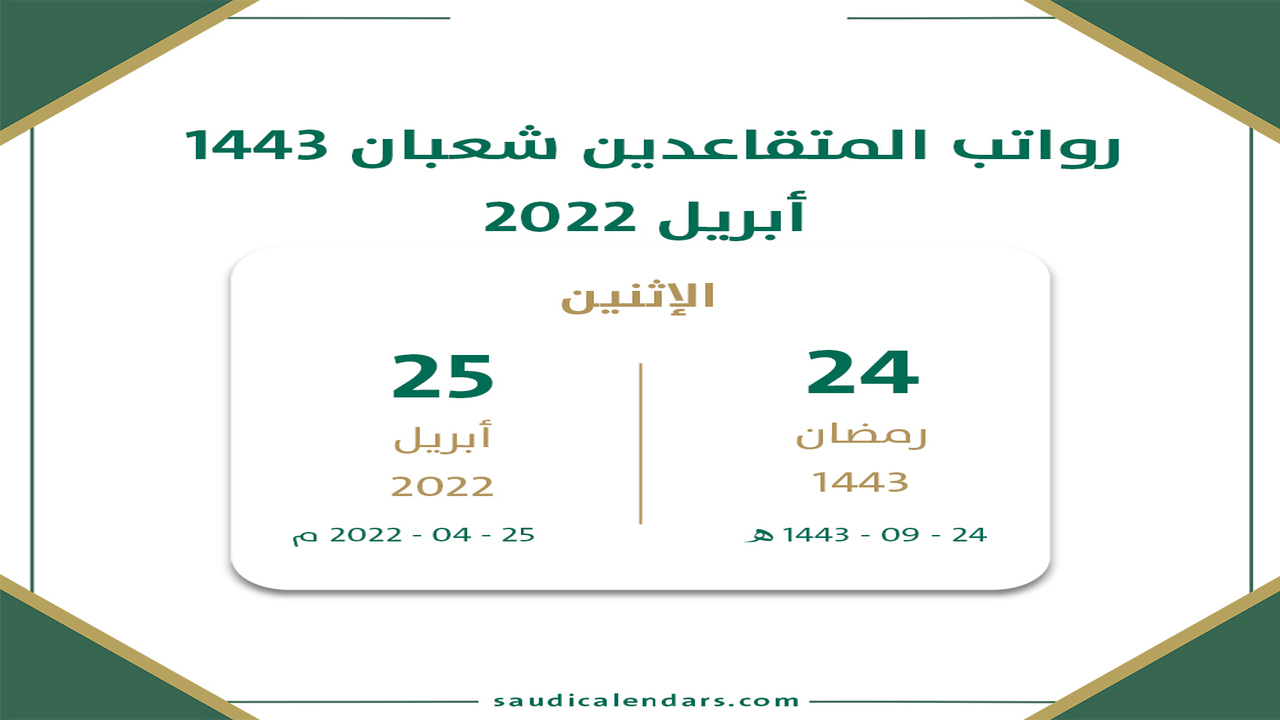 عاجل إيداع رواتب المتقاعدين شهر رمضان