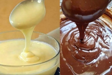طريقة عمل صوص الشوكولاتة السوداء والبيضاء للتزيين في المنزل بواسطة الخلاط