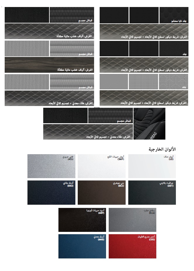 Interior and exterior colors for ALL new KIA SORENTO 2022 الألوان الداخلية و الخارجية