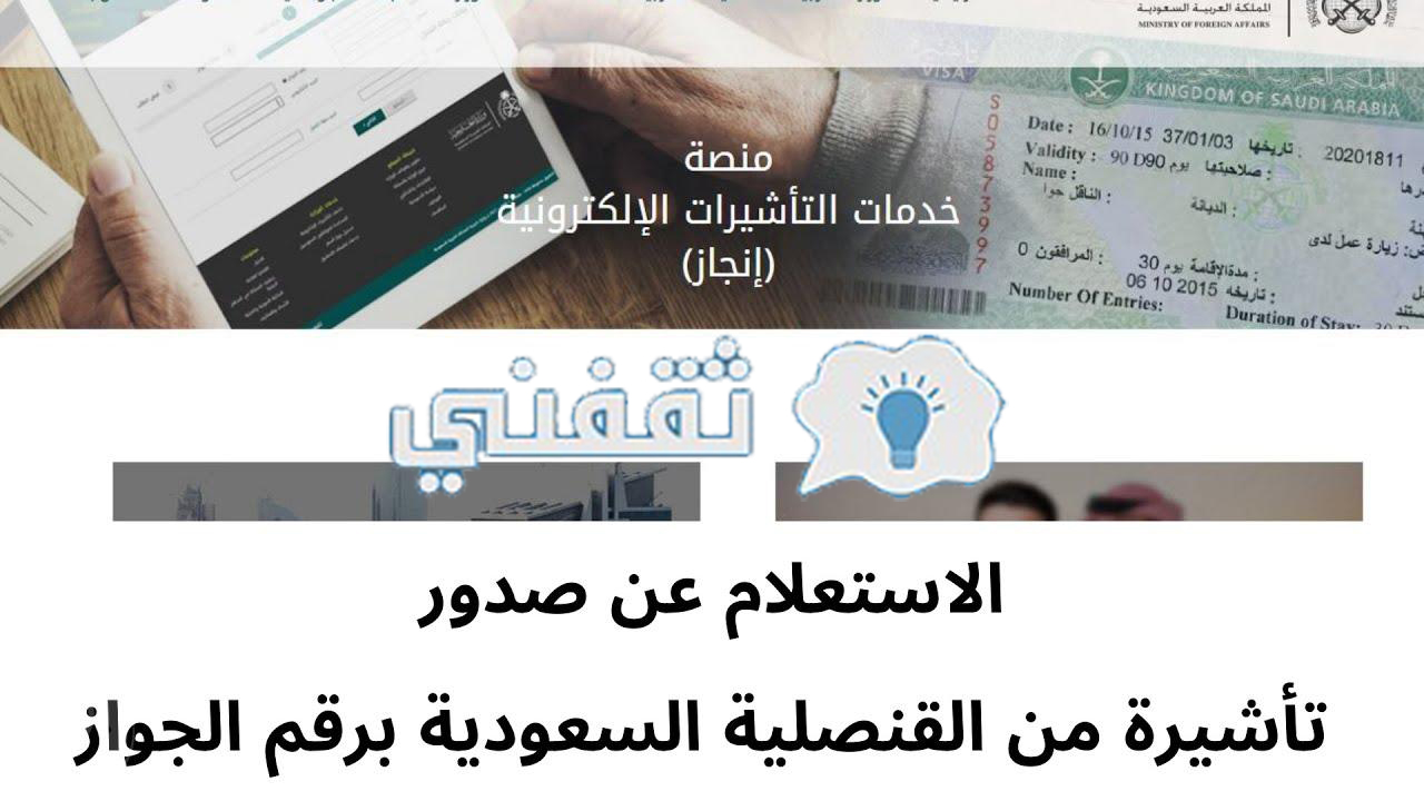 استعلام تأشيرة السعودية برقم الجواز