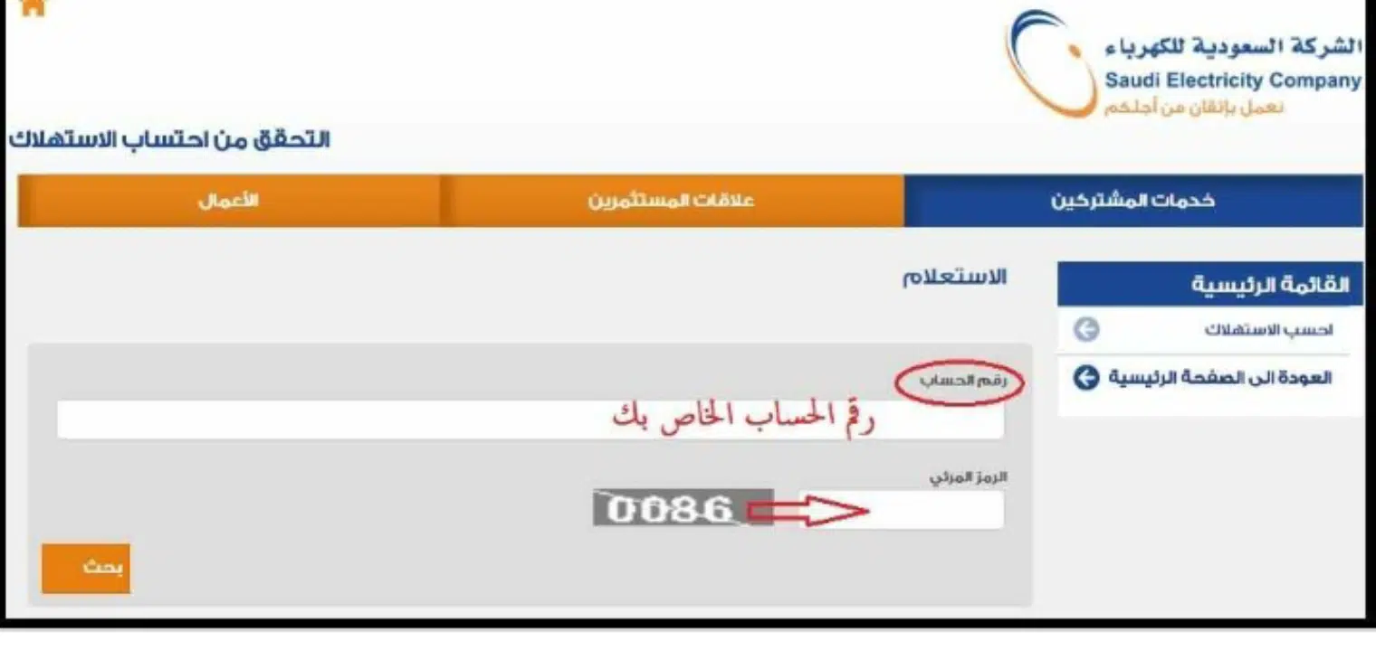الاستعلام عن قيمة فاتورة الكهرباء se.com.sa برقم العداد الشركة السعودية استهلاك (مارس 2023)