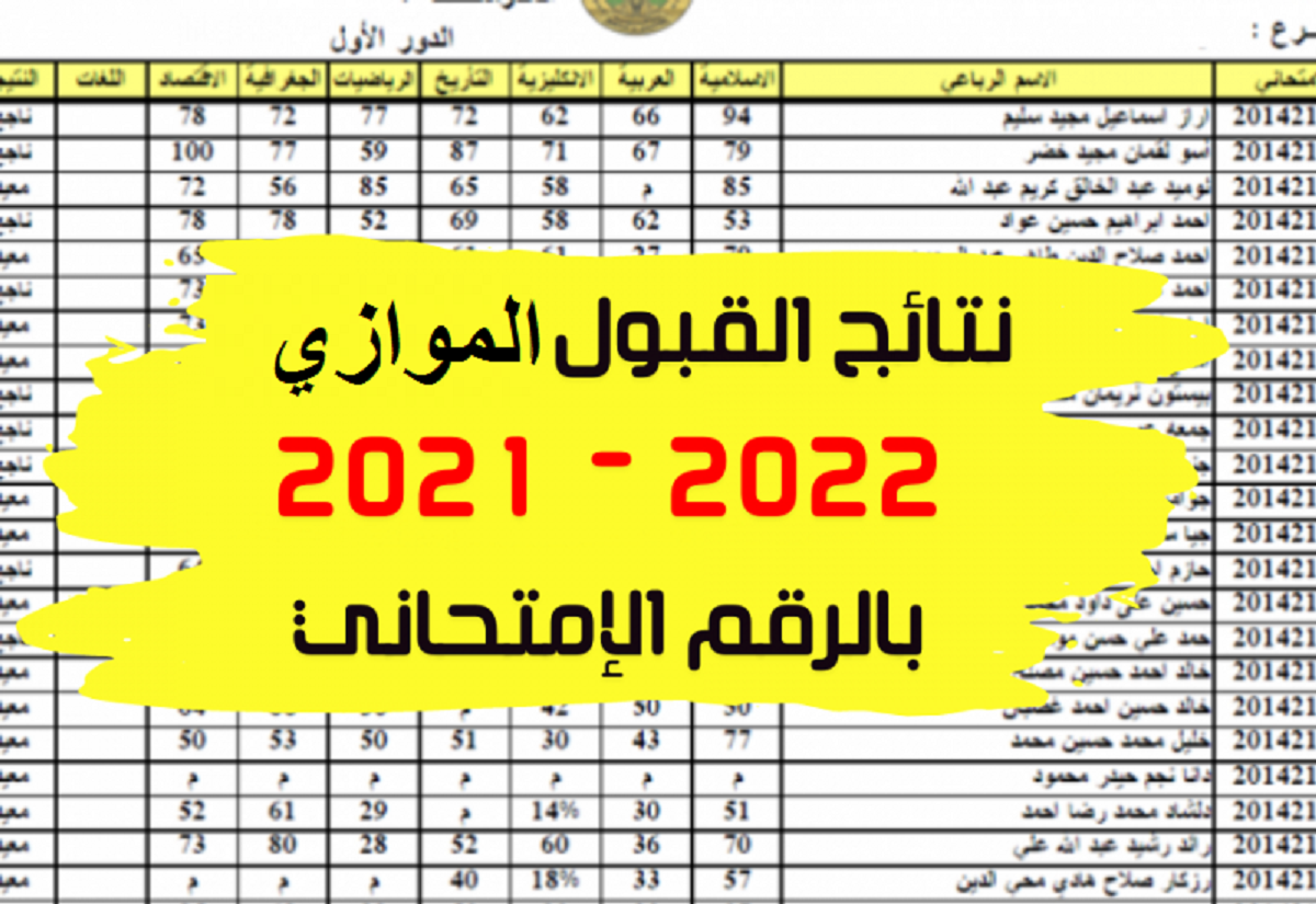 رابط الاستعلام عن نتائج القبول الموازي 2022