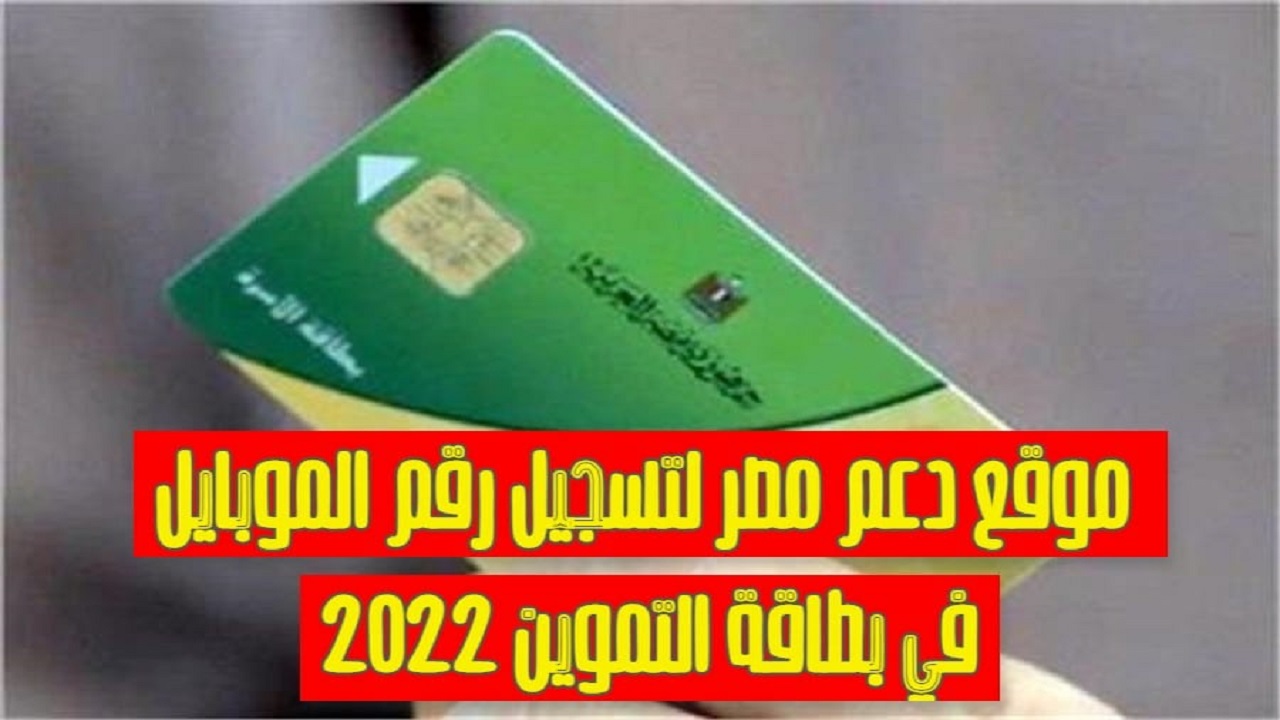 رابط دعم مصر وطريقة تحديث بيانات بطاقة التموين 2022 بالخطوات اضافه رقم الهاتف