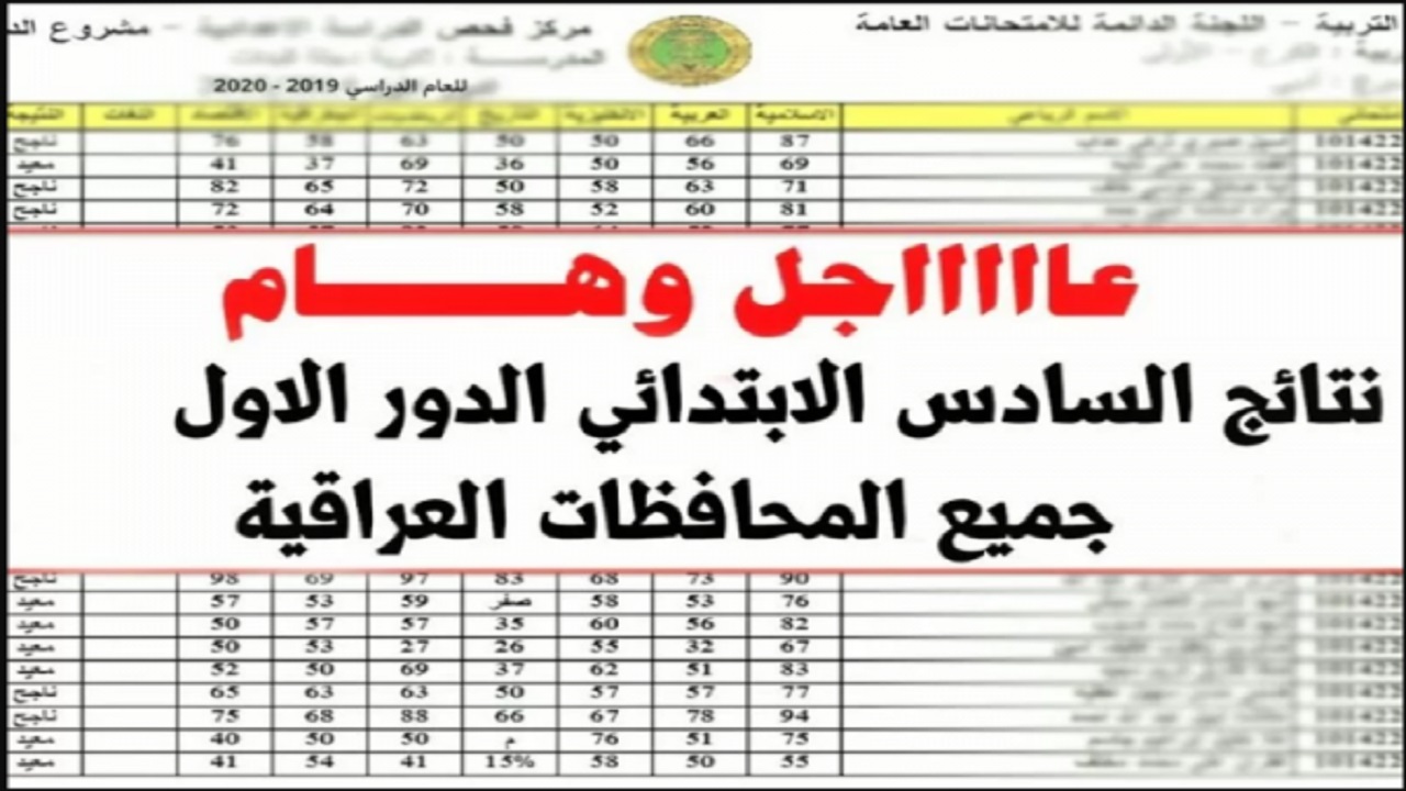 رابط نتائج السادس الابتدائي 2022 الدور الأول "تربية الكرخ الاولى" epedu.gov.iq