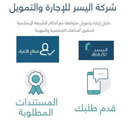 طلب تمويل من شركة اليسر بالخطوات