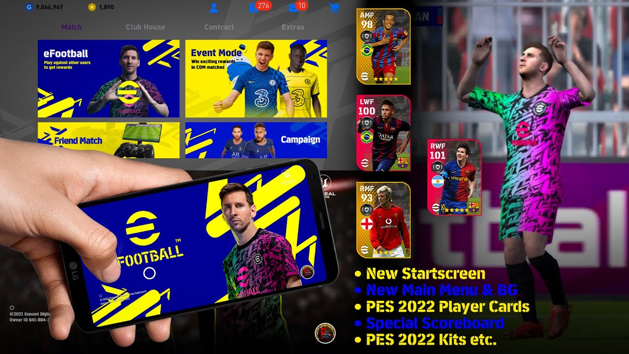 موعد صدور لعبة بيس eFootball pes 2022 Mobile