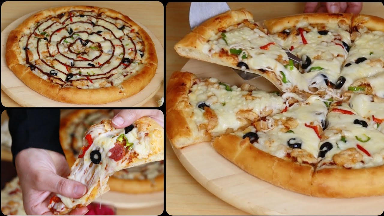 البيتزا الإيطالية بالعجينة الهشه القطنية مثل الجاهزة بكل اسراها حضريها في البيت مقرمشة بطعم خطير