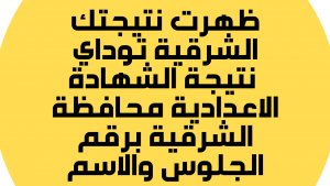 نتيجة الشهادة الإعدادية محافظة الشرقية