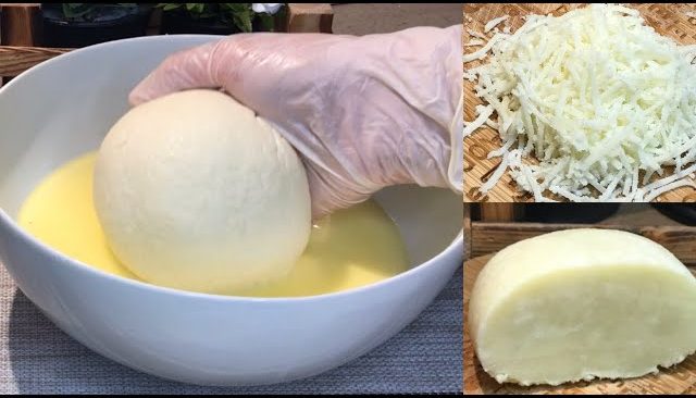 سر عمل الجبنة الموتزاريلا المطاطية..ب 3 مكونات فقط عمل الجبنة الموتزاريلا المطاطية في البيت
