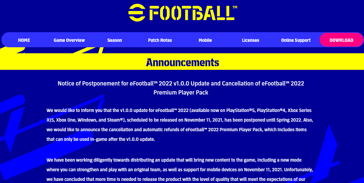 بدون روابط تثبيت eFootball v1.0.0 2022 season 2