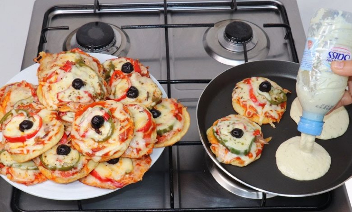 طريقة عمل البيتزا في المقلاة