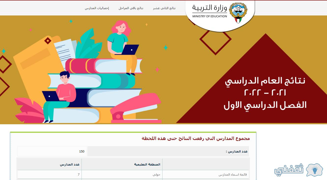 لينك نتائج الطلاب الكويت 2022
