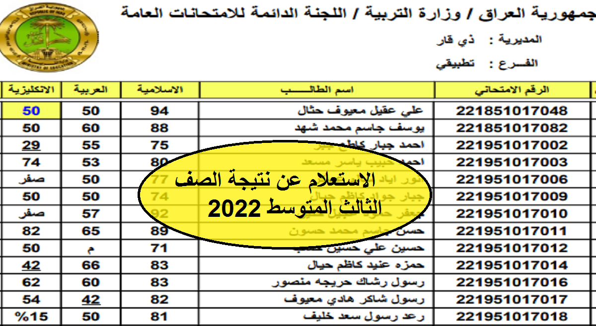 موقع epedu.gov.iq الاستعلام عن نتيجة الصف الثالث المتوسط 2022