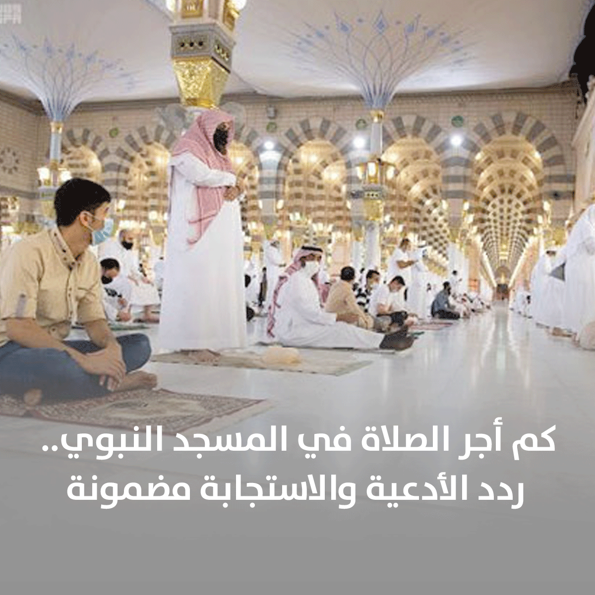 كم أجر الصلاة في المسجد النبوي