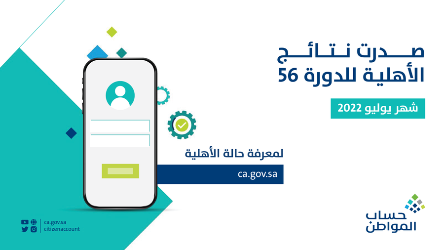 متي نزول حساب المواطن دفعه 56 لشهر يوليو ١٤٤٣ وكيفية التواصل مع برنامج حساب مواطن السعودي