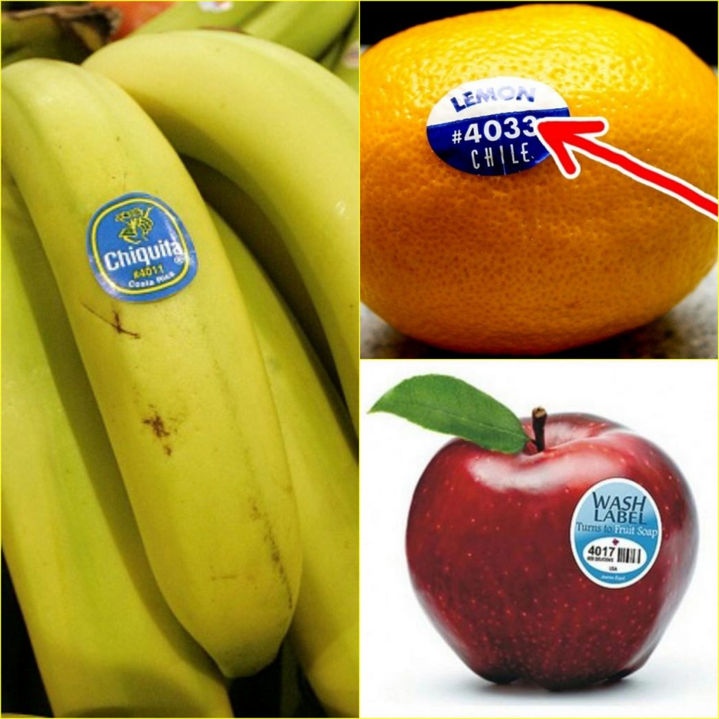 أنواع الملصقات على الفاكهة والخضروات