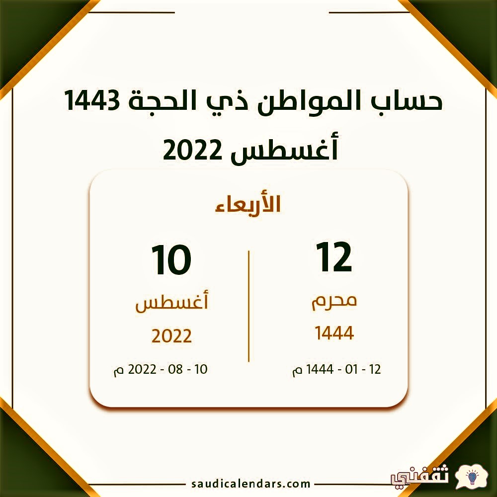 اهلية حساب المواطن شهر محرم 1444