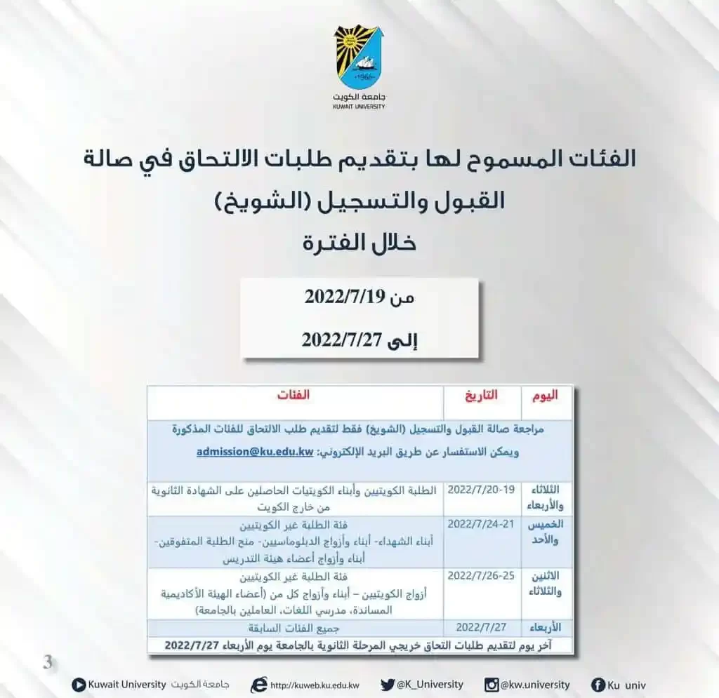 جامعة الكويت تسجيل دخول Portal.Edu.Kw
