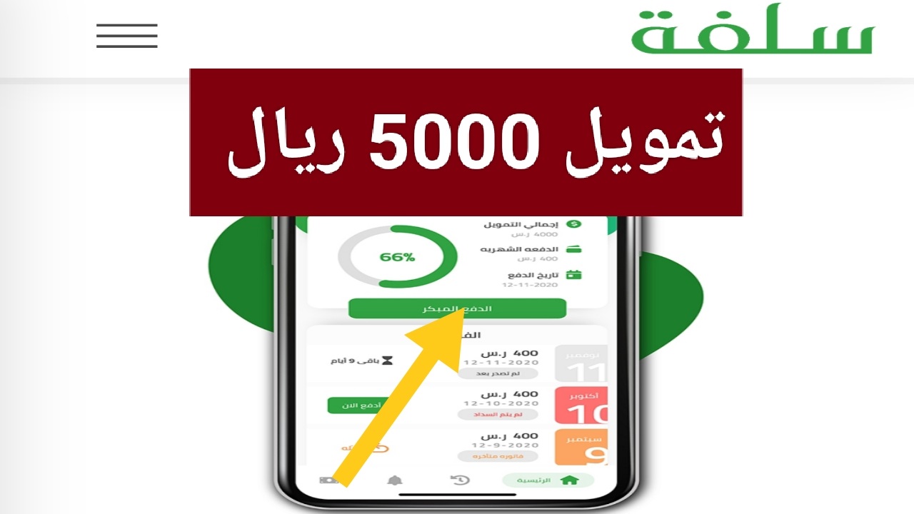 تمويل من سلفة احصل على 5000 ريال نقداً بدون تحويل الراتب اسرع قرض شخصي تستلمه في دقائق