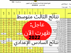 رابط نتائج الثالث متوسط 2022 الدور الأول