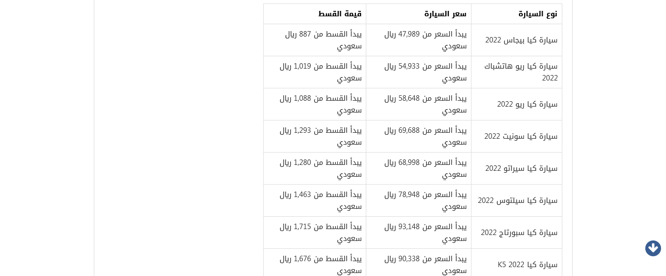 عروض سيارات تقسيط بسعر الكاش