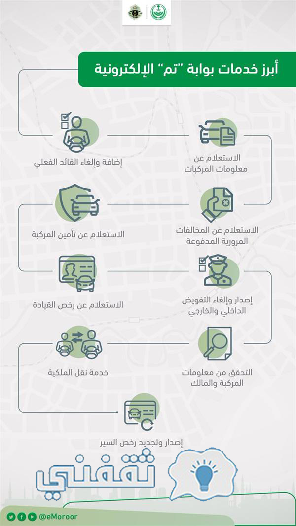 رابط الاستعلام عن مركبة برقم اللوحة