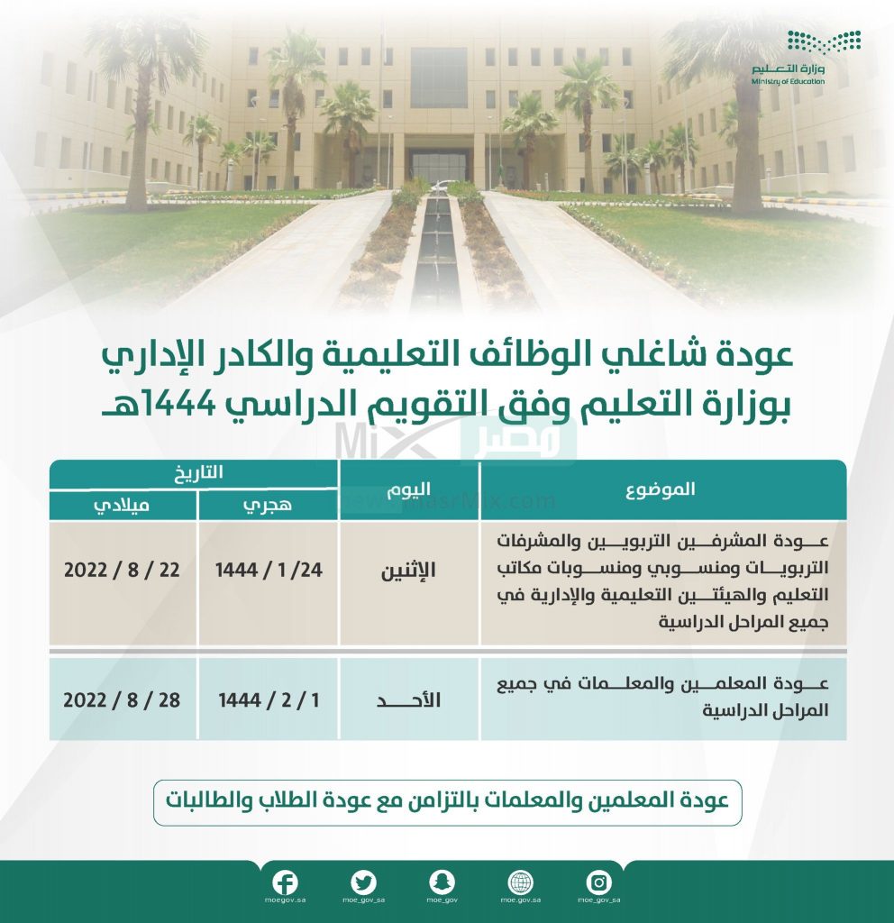 التقويم الدراسي 2023 السعودية