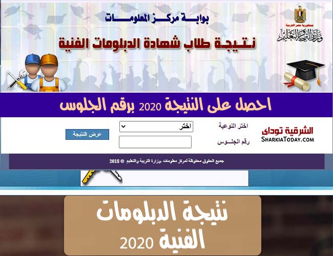 نتيجة الدبلومات الفنية برقم الجلوس 2022