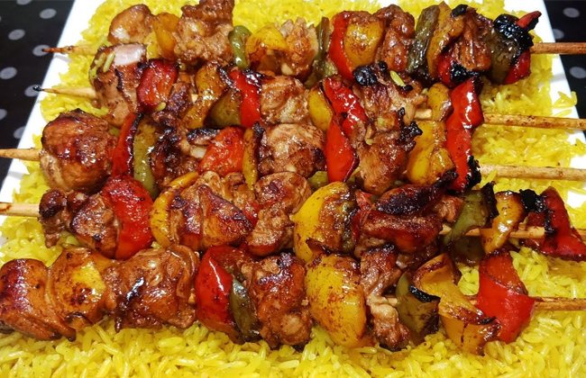 الشيش طاووق المشوي الأصلي بتتبيلة وخلطة المطاعم بطعم وريحة رهيبة