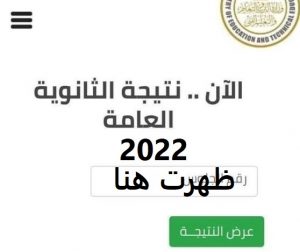 "هنا" بالاسم ورقم الجلوس.. رابط نتيجة الثانوية العامة 2022.. رابط وزارة التربية والتعليم 