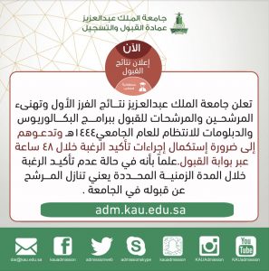 طرح نتائج جامعة الملك عبدالعزيز
