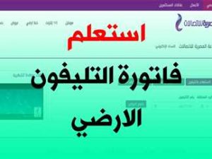 كيفية الاستعلام عن فاتورة التليفون الارضي