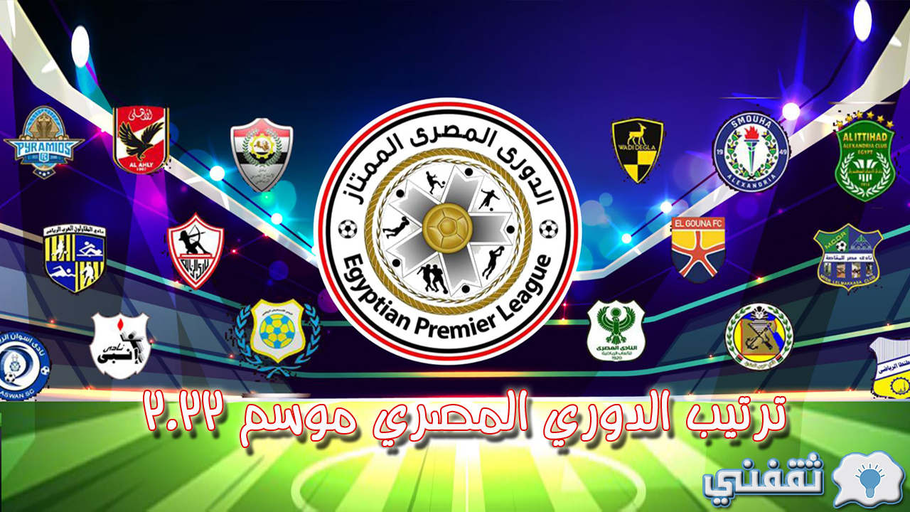ترتيب الدوري المصري موسم 2022