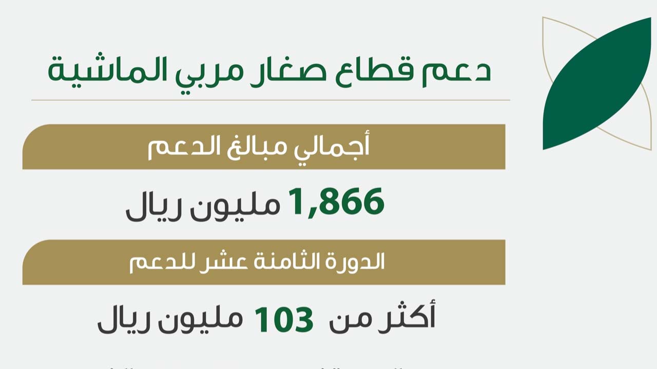 التسجيل في دعم المواشي