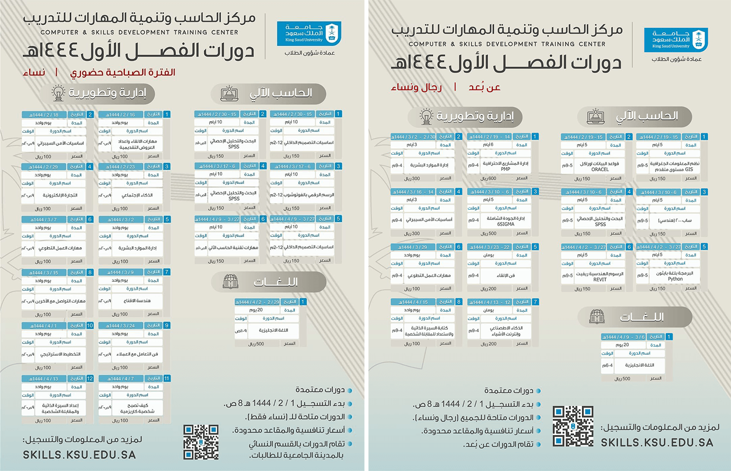 دورات جامعة الملك سعود