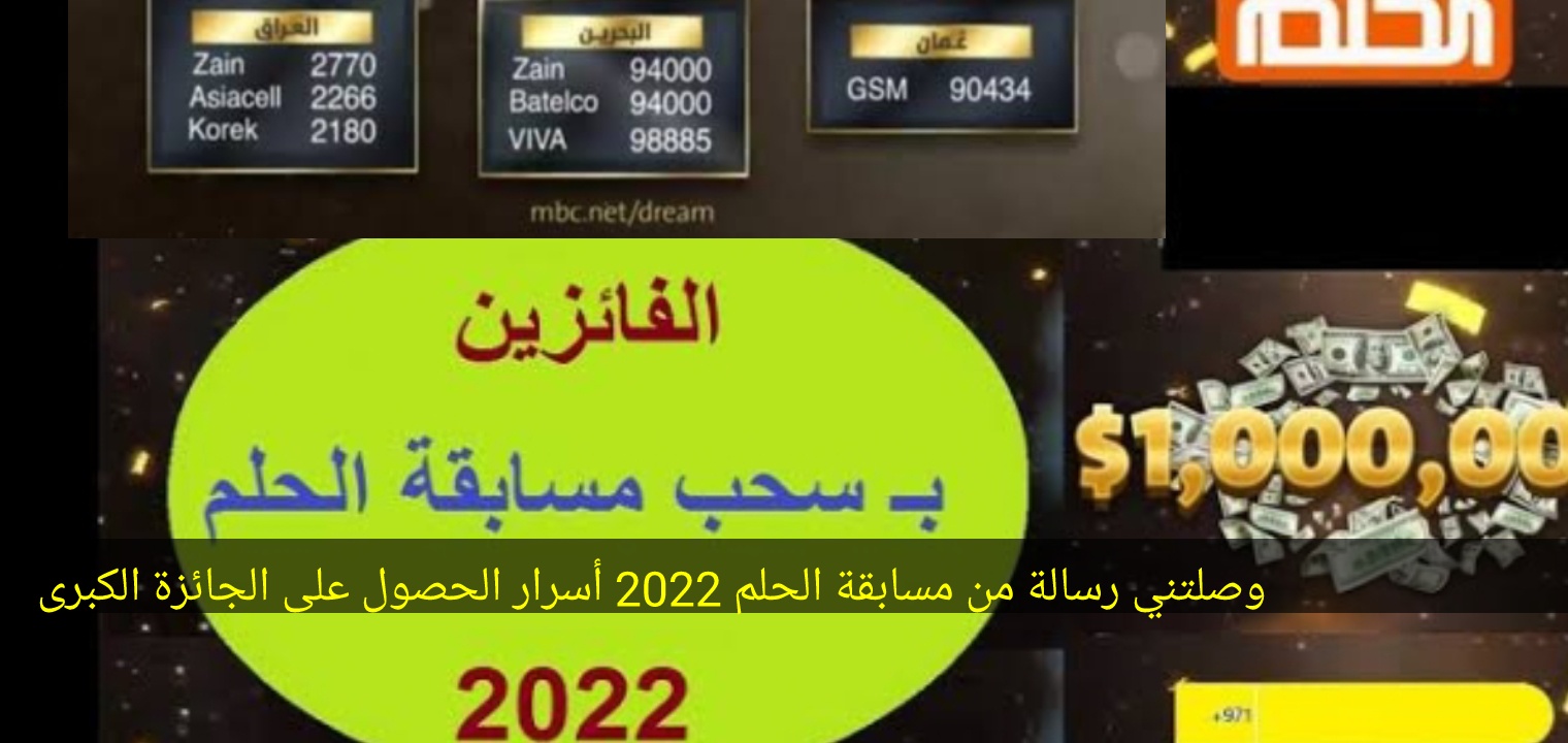 وصلتني رسالة من مسابقة الحلم 2022 أسرار الحصول على الجائزة الكبرى