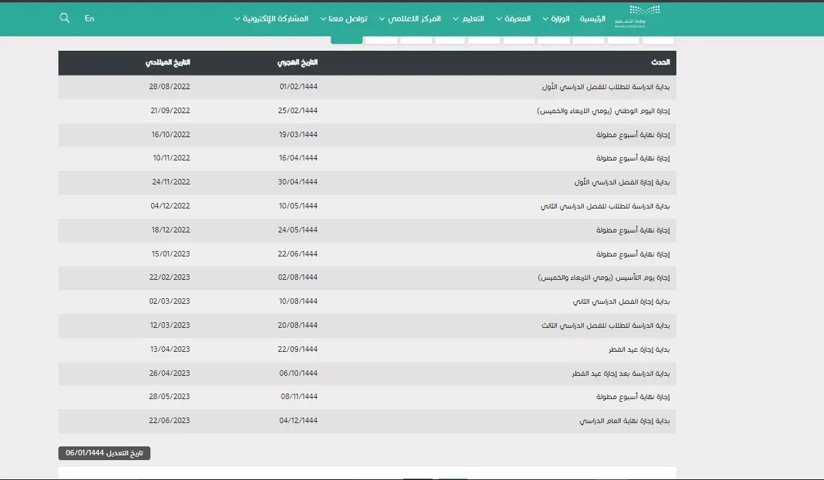 مواعيد العودة للدراسة