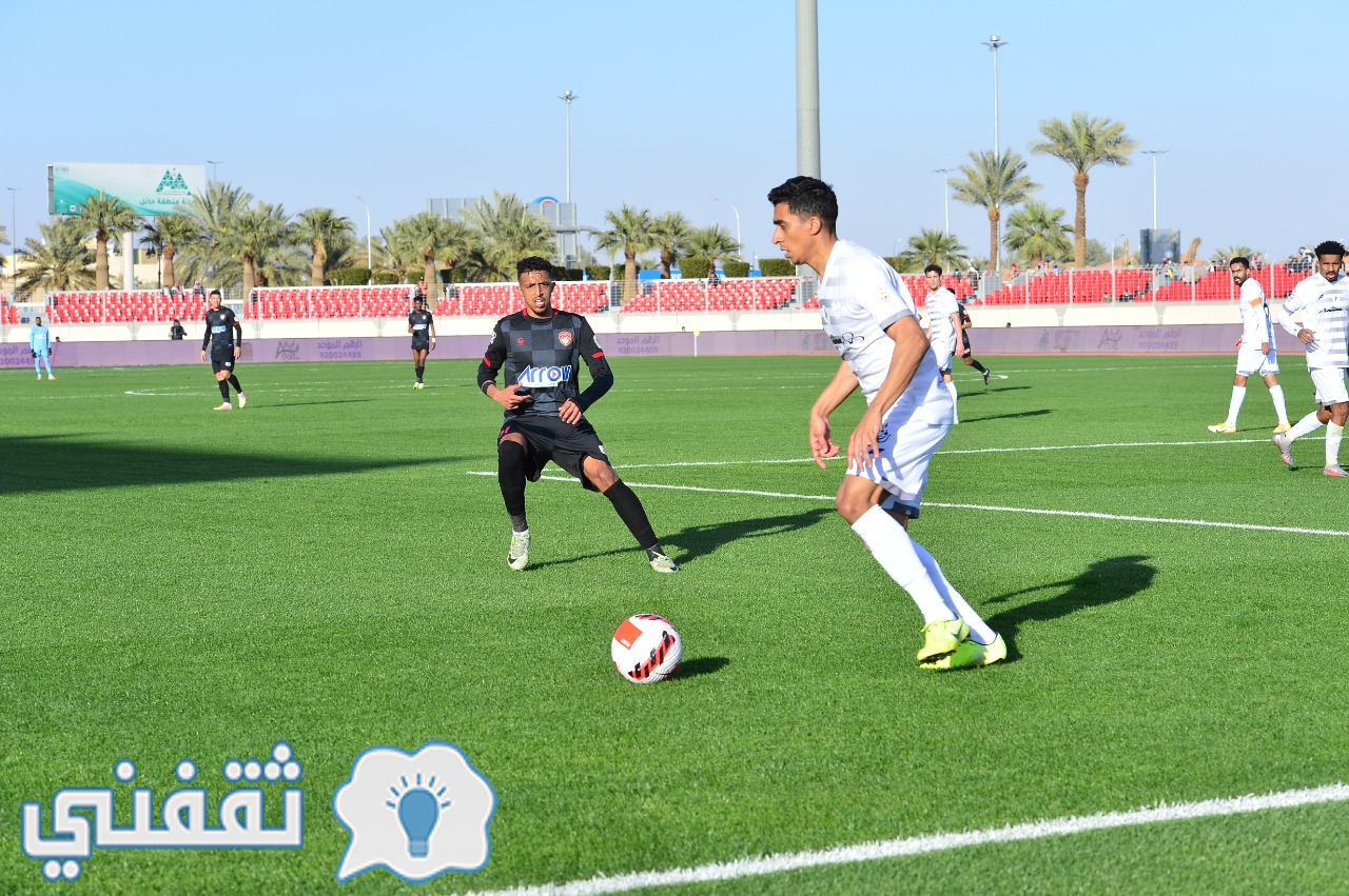 ssc. القنوات, الدوري السعودي, مباراة ضمك والطي (الصورة من ثقفني) مباراة ضمك والطي