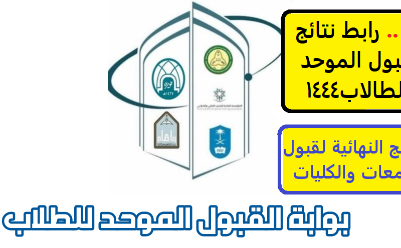 رابط نتائج القبول الموحد 2022