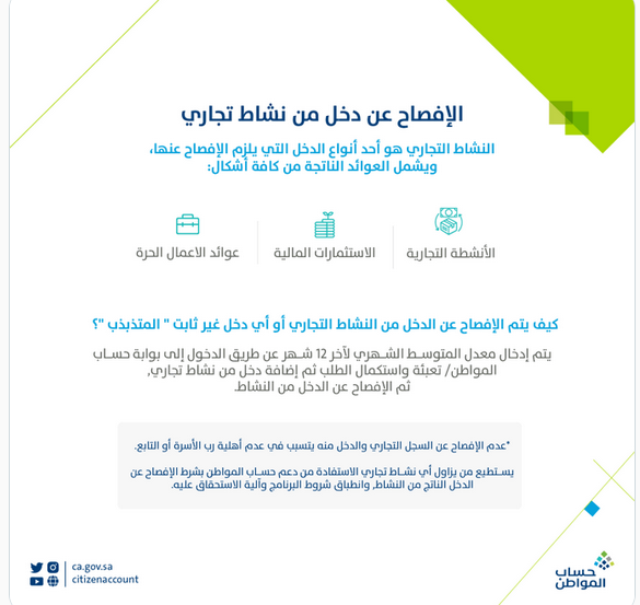 حساب المواطن متى ينزل بالهجري