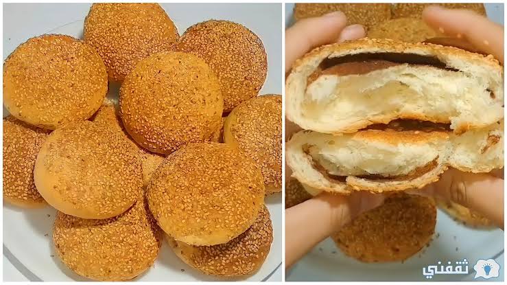 طريقة عمل القرص بالسمسم والسكر