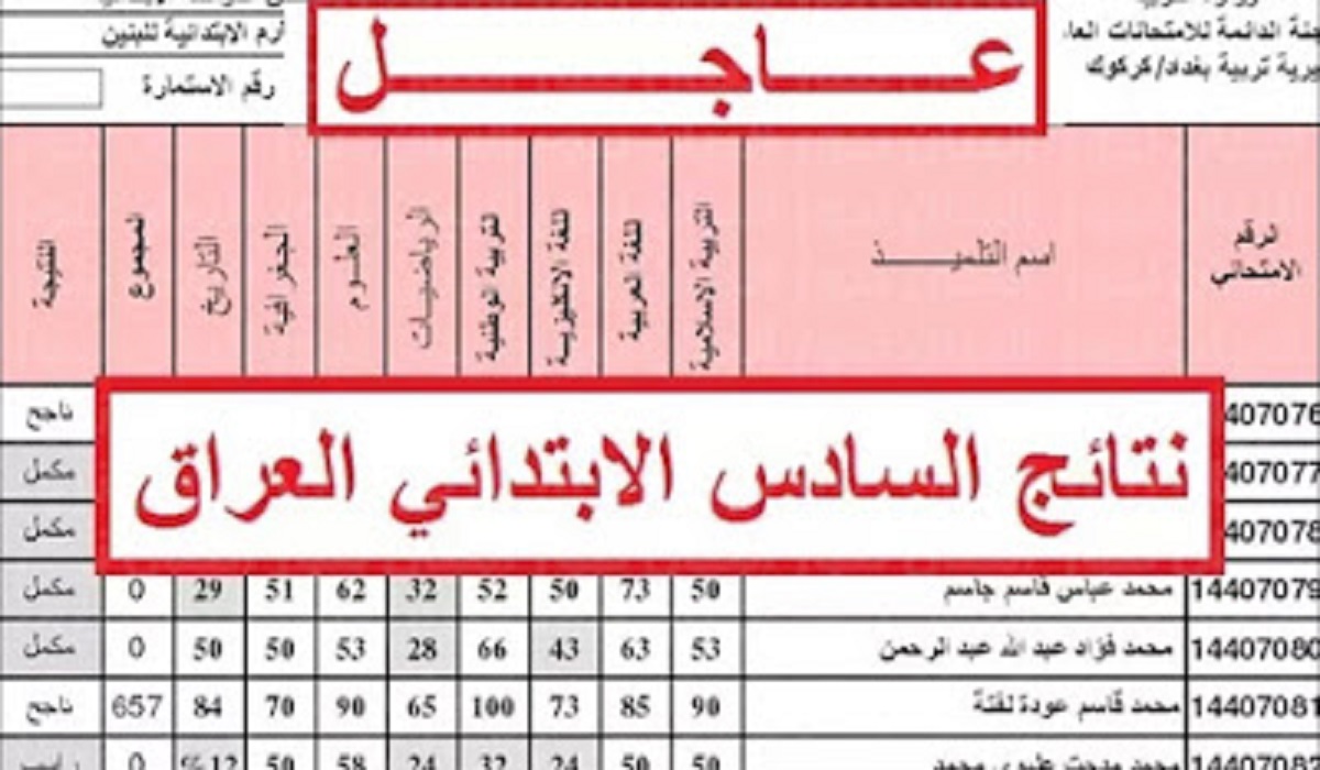 متاح الاستعلام عن نتائج السادس الابتدائي 2022 الدور الثاني