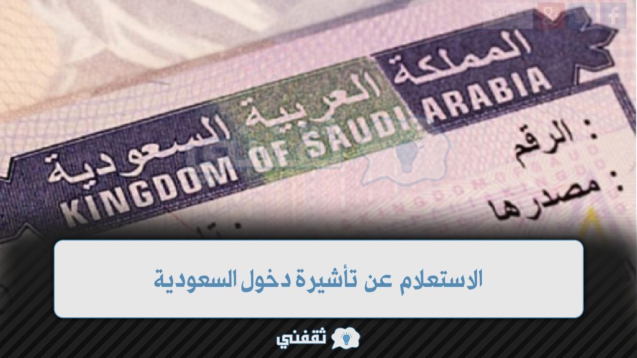 الاستعلام عن تأشيرة دخول السعودية