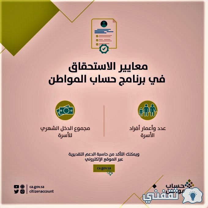 موعد نزول حساب المواطن صفر 1444