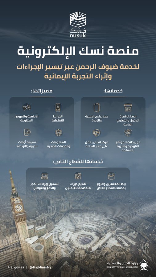 منصة نسك لخدمة ضيوف الرحمن