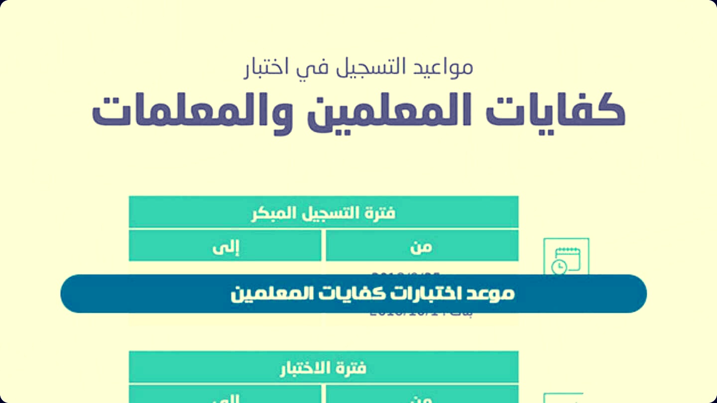 موعد اختبار كفايات المعلمين