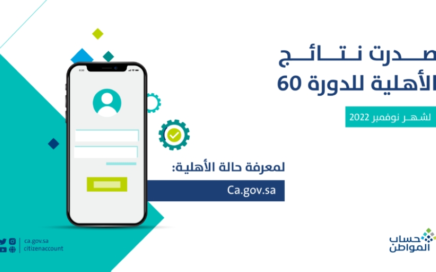 الاستعلام عن أهلية حساب المواطن الدفعة 60 لشهر نوفمبر وخطوات الاعتراض