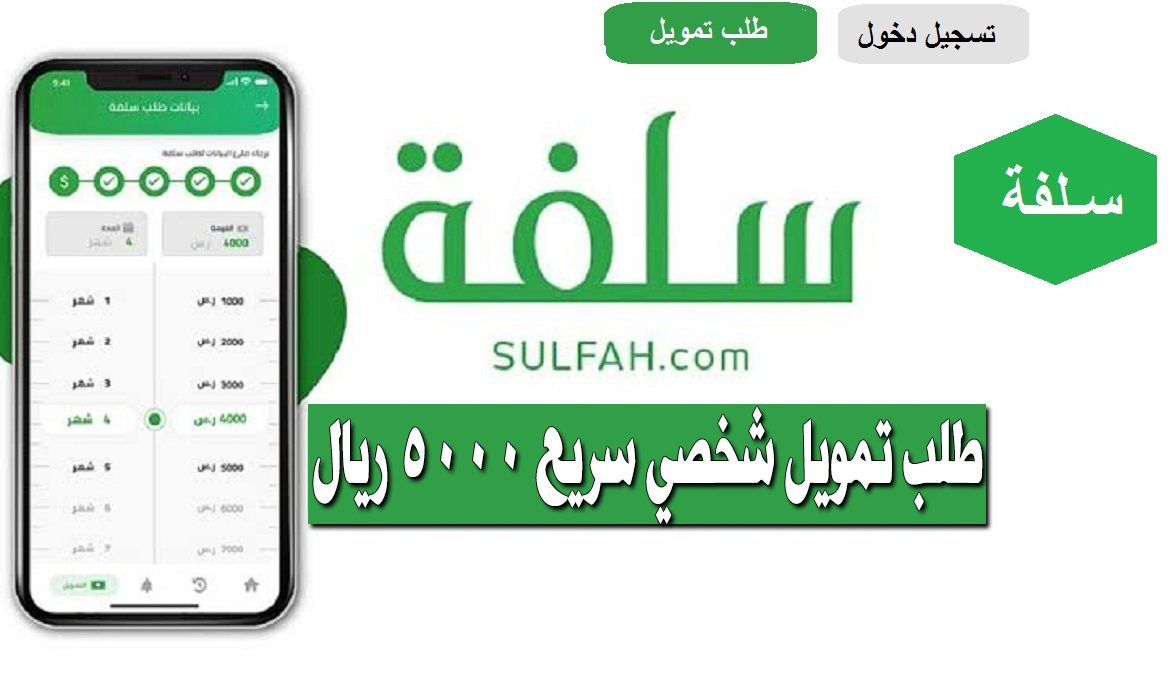 تمويل منصة سلفة الفوري للمواطن يصل حتى 5000 ريال